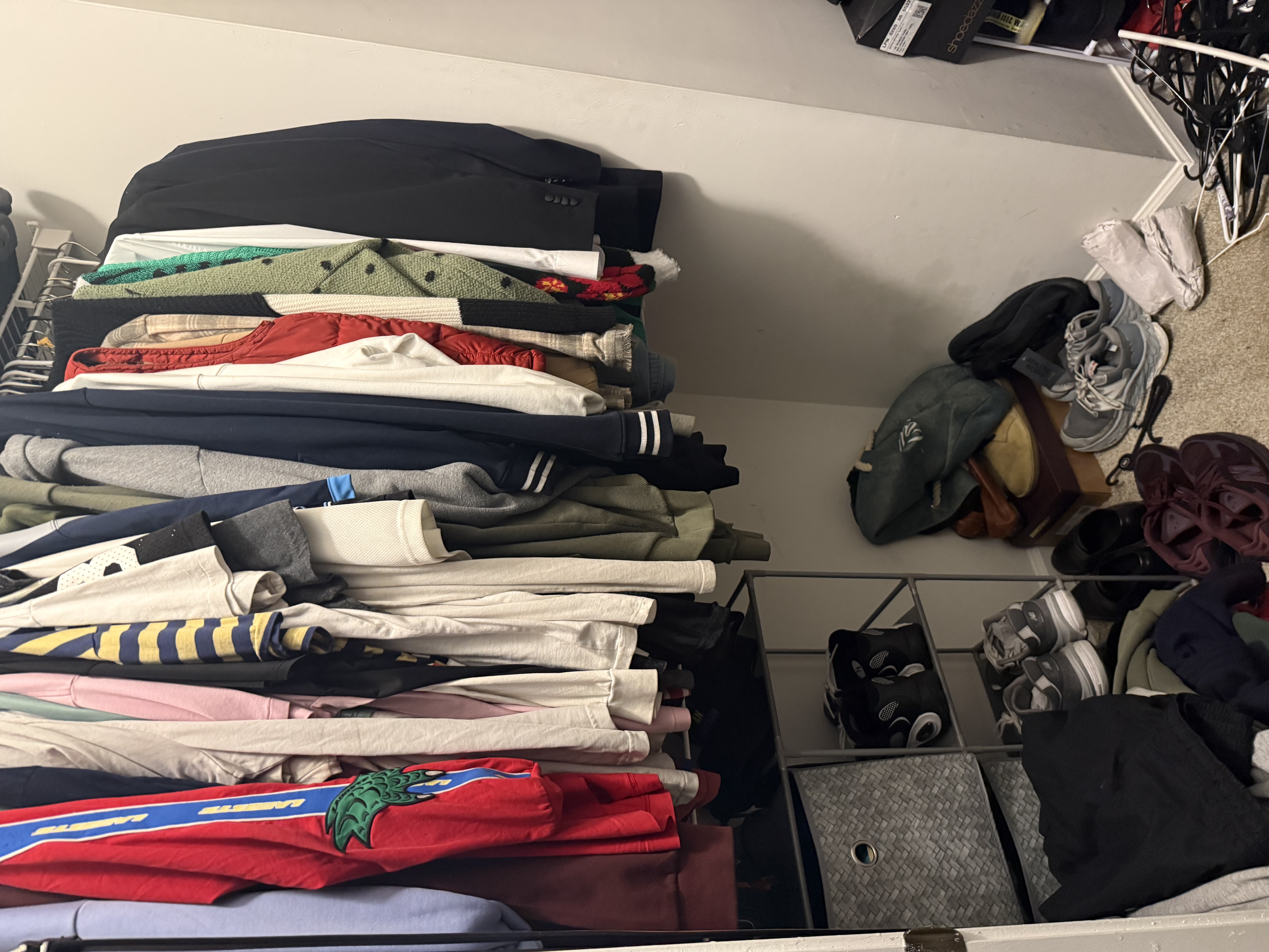 bedroom closet before organizing